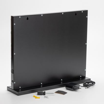 BRILAGI - LED регульоване дзеркало для макіяжу HOLLYWOOD LED/15W/230V CCT + USB чорне