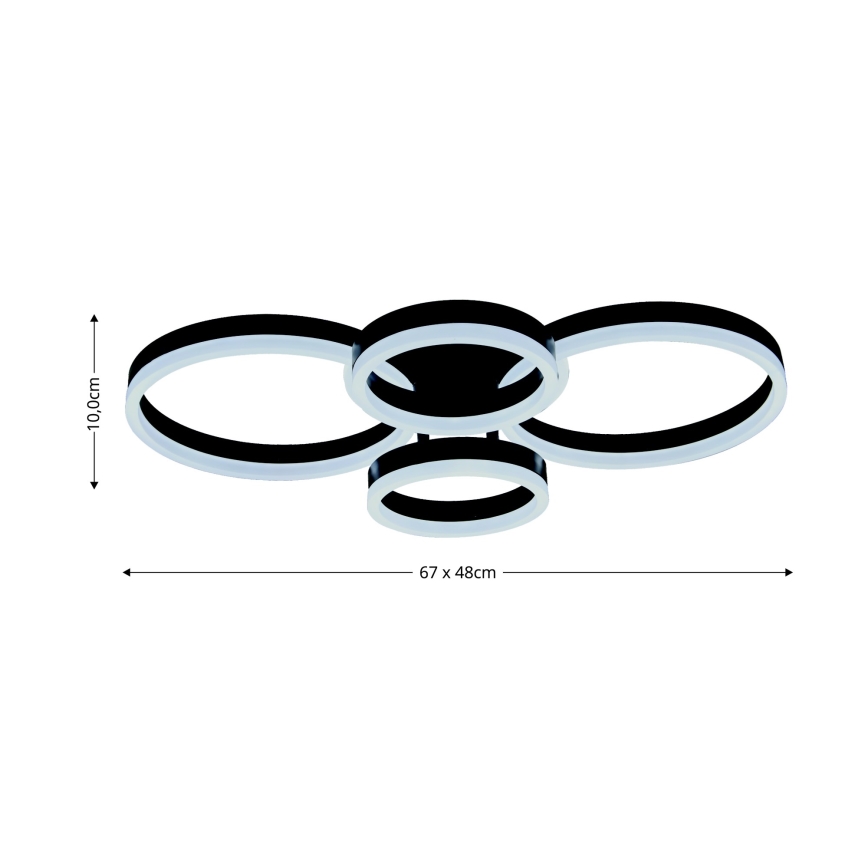 Brilagi - Світлодіодний регульований стельовий світильник ORBITS LED/49W/230V 3000-6000K + дистанційне керування