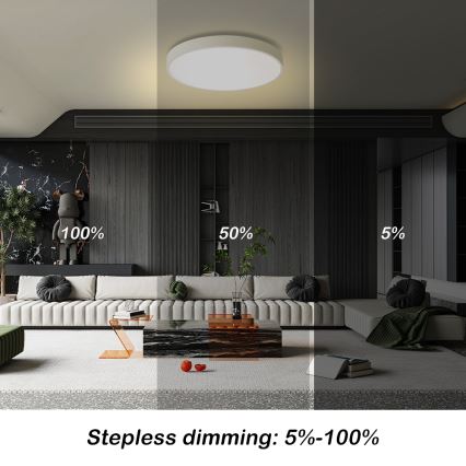 Brilagi - LED Регульоване стельове світло POOL LED/60W/230V 3000-6000K діаметр 60 см біле + дистанційне управління