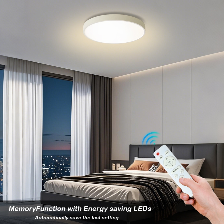 Brilagi - LED Регульоване стельове світло POOL LED/60W/230V 3000-6000K діаметр 60 см біле + дистанційне управління