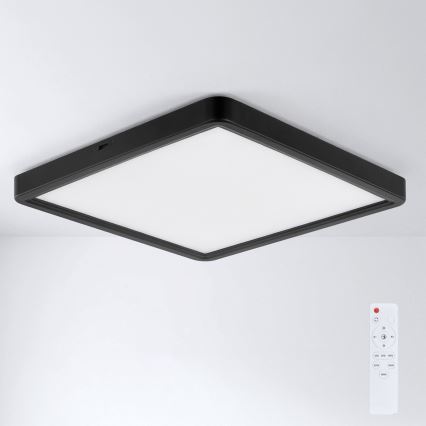 Brilagi - LED стельовий світильник з регулюванням яскравості ESTELA SQUARE LED/36W/230V 3000-6500K 31x31 см чорний + пульт дистанційного керування
