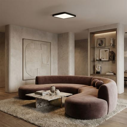 Brilagi - LED стельовий світильник з регулюванням яскравості ESTELA SQUARE LED/36W/230V 3000-6500K 31x31 см чорний + пульт дистанційного керування