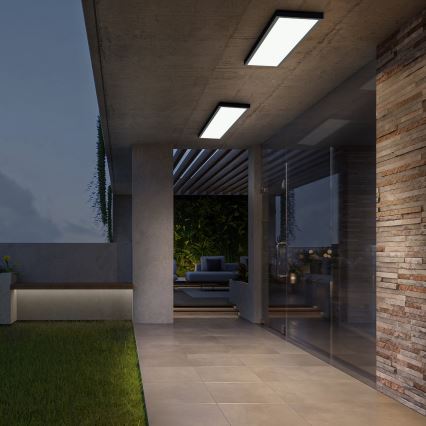 Brilagi - LED з можливістю димування стельовий світильник для ванної кімнати FRAME SMART LED/50W/230V 120x30 cm 3000-6000K IP44 чорний + дистанційне керування