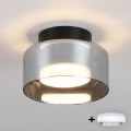 BRILAGI - LED RGB+CCT Диммируемый встраиваемый потолочный светильник AURA LUX 1xGX53/14W/230V 2700-6500K Wi-Fi Tuya черный/дымчатый