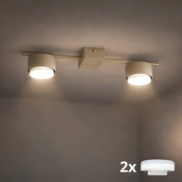 BRILAGI - LED RGB+CCT димований точковий світильник MONO 2xGX53/14W/230V 2700-6500K Wi-Fi Tuya бежевий
