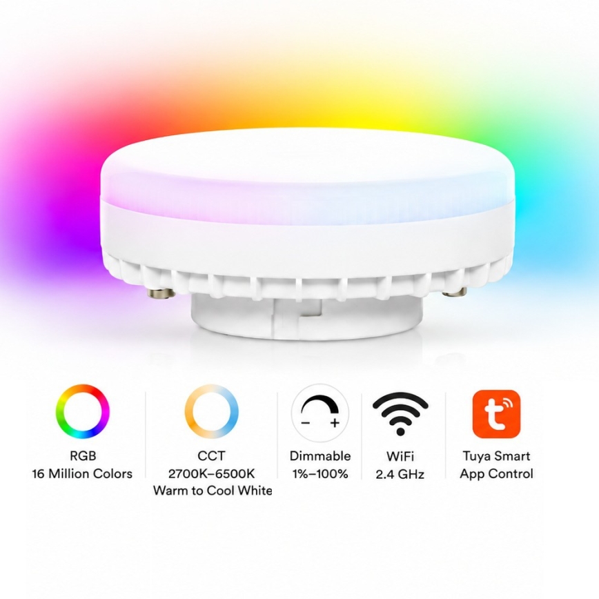 BRILAGI - светодиодный RGB+CCT диммируемый точечный светильник MONO 3xGX53/14W/230V 2700-6500K Wi-Fi Tuya черный