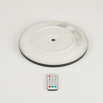 Brilagi - Світильник стельовий LED RGBW з регулюванням яскравості ULTRA SLIM LED/18W/230V 2700-6500K діам. 30 см чорний + дистанційне керування