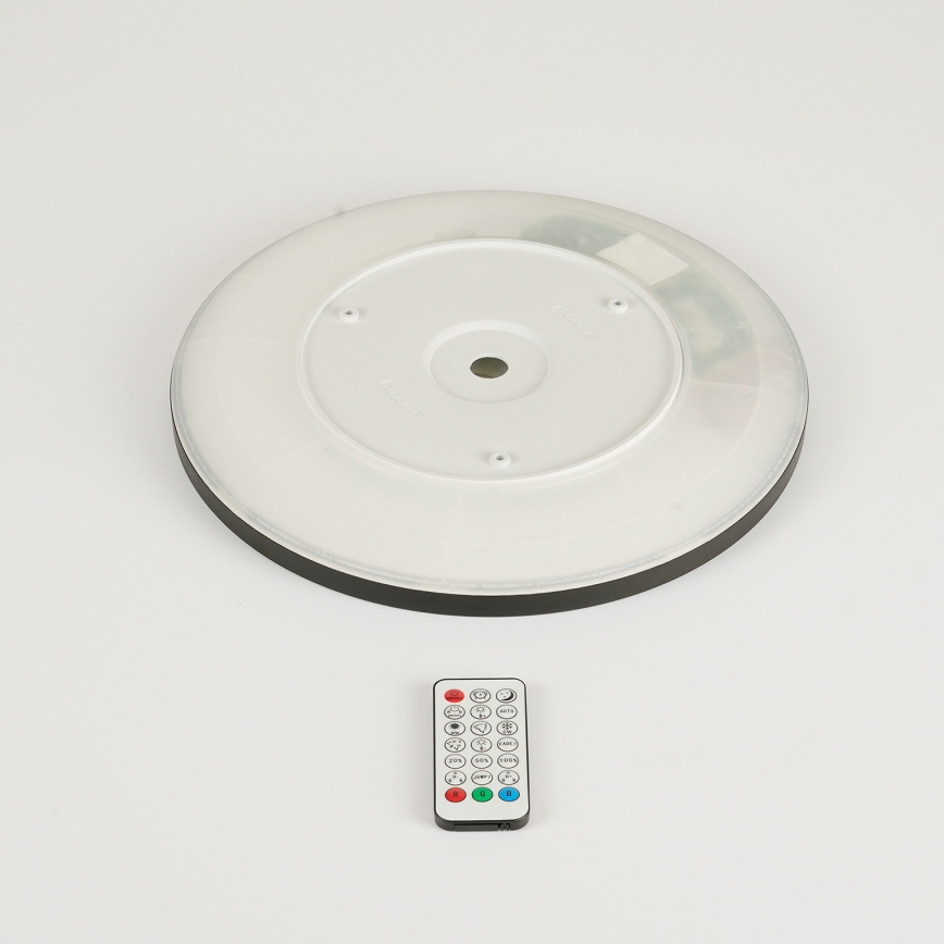 Brilagi - Світильник стельовий LED RGBW з регулюванням яскравості ULTRA SLIM LED/18W/230V 2700-6500K діам. 30 см чорний + дистанційне керування