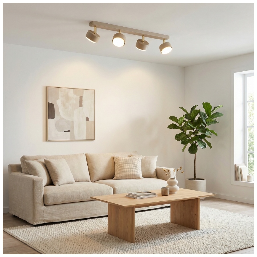 BRILAGI - LED RGB+CCT Точковий світильник MONO 4xGX53/14W/230V 2700-6500K Wi-Fi Tuya, з регулюванням яскравості, бежевий
