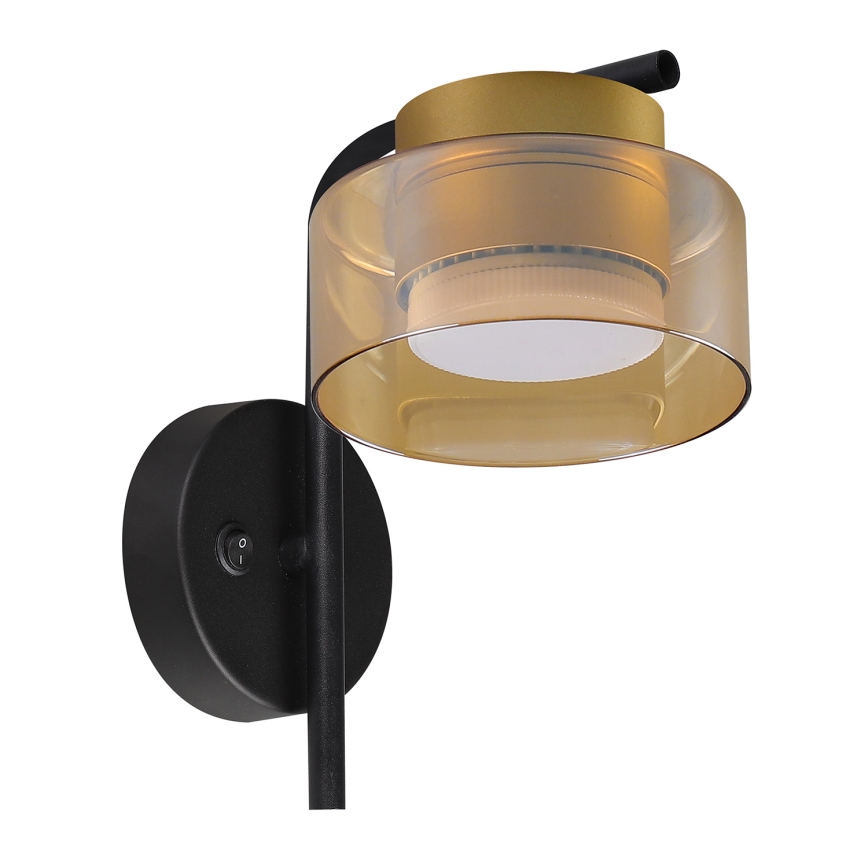 BRILAGI - LED RGB+CCT затемнювана настінна лампа AURA LUX 1xGX53/14W/230V 2700-6500K Wi-Fi Tuya чорний/золотий