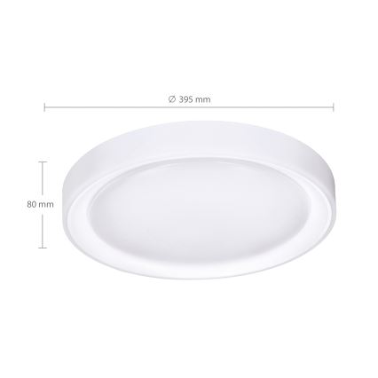 Brilagi - LED RGB димований стельовий світильник FLOCO LED/30W/230V діам. 39,5 cm 3000-6500K Wi-Fi Tuya + LED/6W + пульт дистанційного керування