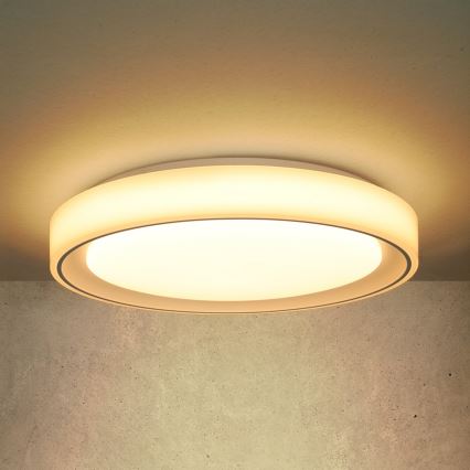 Brilagi - LED RGB Стельовий світильник з регулюванням яскравості FLOCO LED/30W/230V 3000-6500K Wi-Fi Tuya + LED/6W + пульт дистанційного керування
