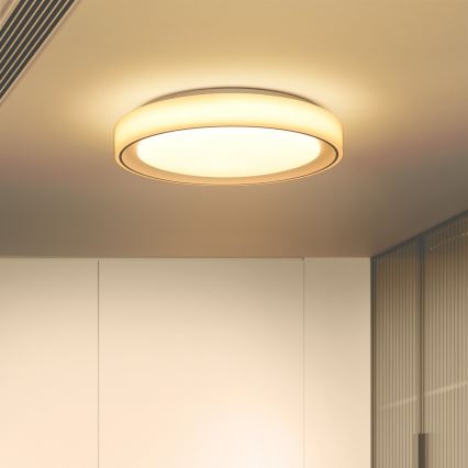 Brilagi - LED RGB Стельовий світильник з регулюванням яскравості FLOCO LED/30W/230V 3000-6500K Wi-Fi Tuya + LED/6W + пульт дистанційного керування