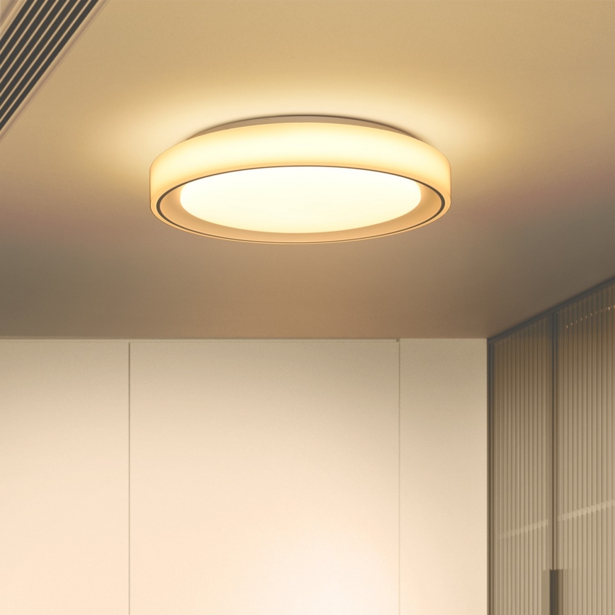 Brilagi - LED RGB Стельовий світильник з регулюванням яскравості FLOCO LED/30W/230V 3000-6500K Wi-Fi Tuya + LED/6W + пульт дистанційного керування