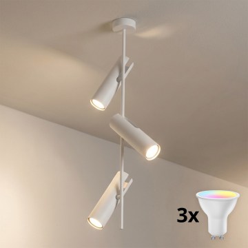 BRILAGI - LED RGBW диммируемая люстра на штанге BRANCH 3xGU10/6,5W/230V 2700-6500K белая