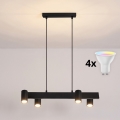 BRILAGI - LED RGBW диммируемая люстра на тросе SELE 4xGU10/6,5W/230V 2700-6500K черная