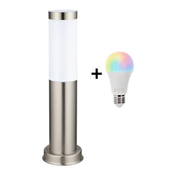 Brilagi - LED RGBW диммируемая уличная лампа 1xE27/15W/230V 2700-6500K IP44 40 cm матовый хром