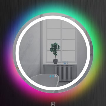 Brilagi - LED RGBW диммируемое зеркало для ванной комнаты с подсветкой и подогревом AVA PRO LED/18W/230V диаметр 60 см 3000/4000/6500K IP44