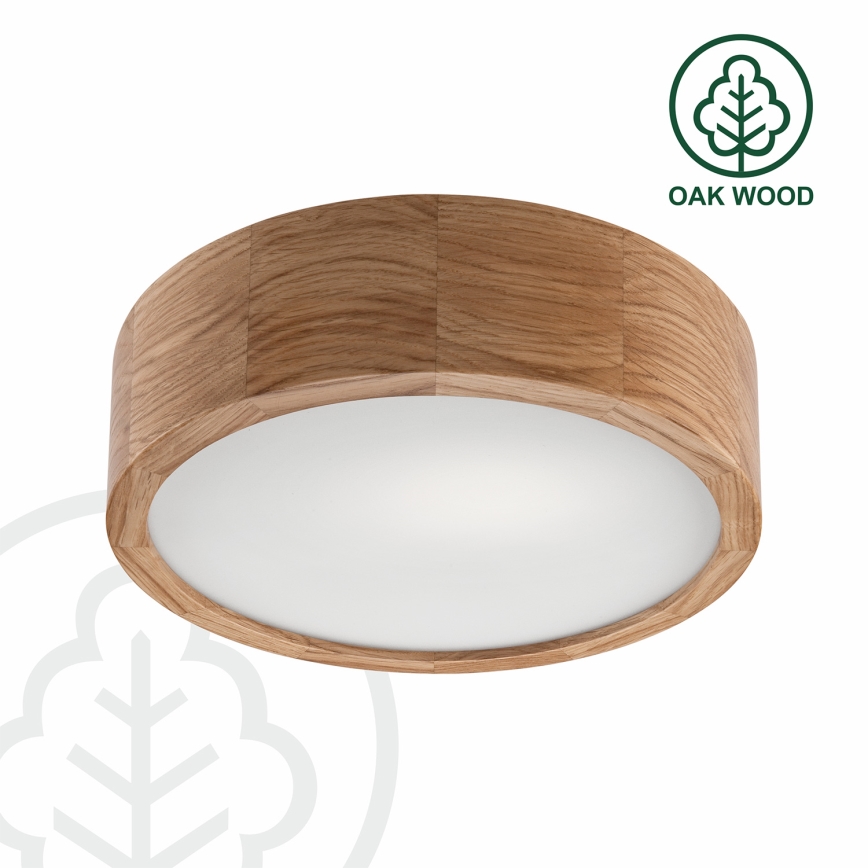 Brilagi - Светодиодный RGBW диммируемый потолочный светильник CARVALHO 1xE27/15W/230V 2700-6500K Wi-Fi дуб диаметр 27,5 см