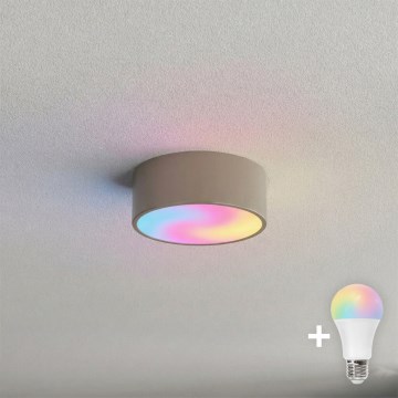 BRILAGI - LED RGBW диммируемый потолочный светильник для ванной CLARE 1xE27/12W/230V 2700–6500K Ø 20 см IP54 Wi-Fi, бежевый