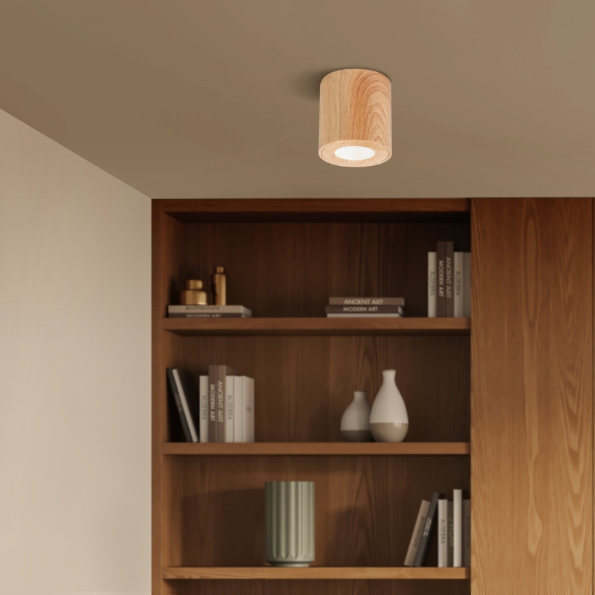 Brilagi - LED RGBW диммируемый светильник для ванной MIA 1xGU10/30W/230V 3000K Wi-Fi 84x80 mm, отделка под дуб, IP44