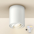Brilagi - LED RGBW диммируемый точечный светильник MIA 1xGU10/4,8Вт/230В 3000К 100x80 мм белый + пульт дистанционного управления