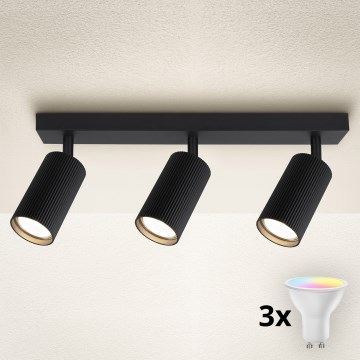 Brilagi - LED RGBW диммируемый точечный светильник SELE MODERN 3xGU10/6,5W/230V 2700-6500K Wi-Fi черный