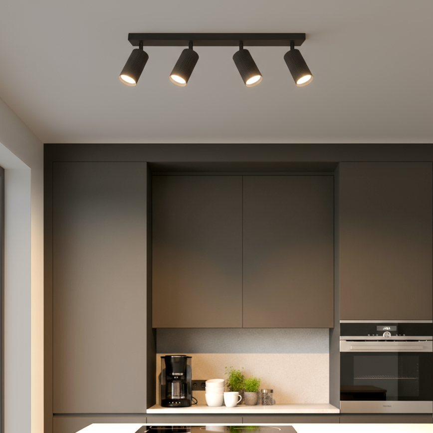 Brilagi - LED RGBW диммируемый точечный светильник SELE MODERN 4xGU10/6W/230V 3000K černá + пульт дистанционного управления
