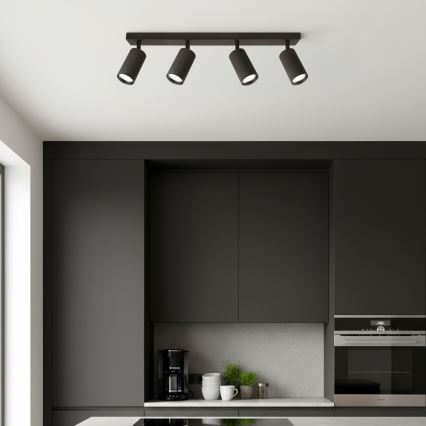 Brilagi - LED RGBW диммируемый точечный светильник SELE MODERN 4xGU10/6W/230V 3000K černá + пульт дистанционного управления