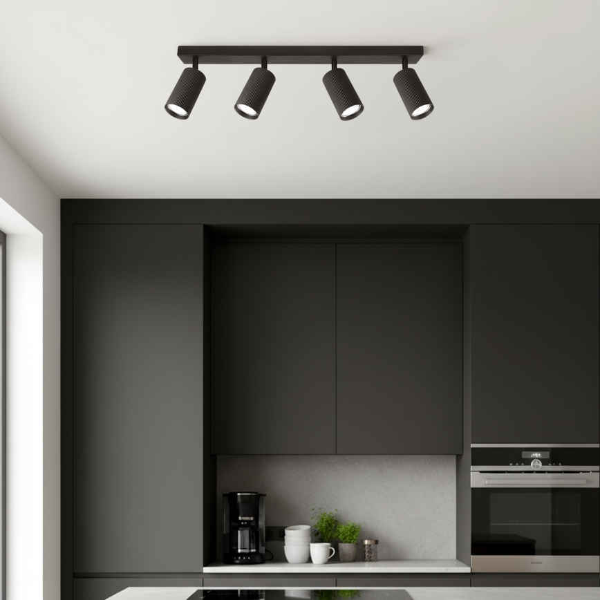 Brilagi - LED RGBW диммируемый точечный светильник SELE MODERN 4xGU10/6W/230V 3000K černá + пульт дистанционного управления