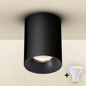 Brilagi - LED RGBW диммируемый точечный светильник TRINE 1xGU10/4,8W/230V 3000K черный + пульт ДУ