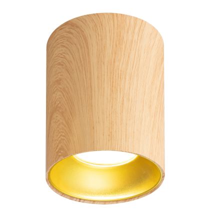 Brilagi - LED RGBW диммируемый точечный светильник TRINE 1xGU10/6W/230V 3000K, дубовый декор + пульт дистанционного управления