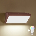 Brilagi - LED RGBW диммируемый уличный настенный светильник TRIANGLE 1xE27/9W/230V 2700-6500K IP65 коричневый