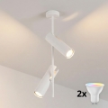 BRILAGI - LED RGBW димована люстра на штанзі BRANCH 2xGU10/6,5W/230V 2700-6500K біла