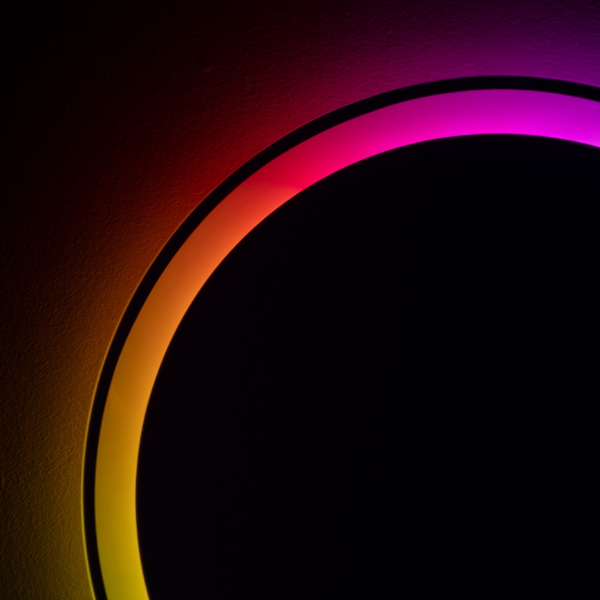 Brilagi - LED RGBW дзеркало для ванної кімнати з підігрівом AVA PRO LED/18W/230V діам. 60 см IP44 CRI 90 з регульованою яскравістю + CCT