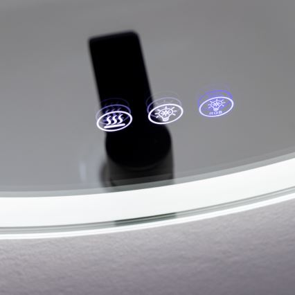 Brilagi - LED RGBW дзеркало для ванної кімнати з підігрівом AVA PRO LED/18W/230V діам. 60 см IP44 CRI 90 з регульованою яскравістю + CCT
