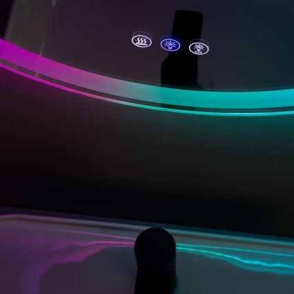 Brilagi - LED RGBW дзеркало для ванної кімнати з підігрівом AVA PRO LED/18W/230V діам. 60 см IP44 CRI 90 з регульованою яскравістю + CCT