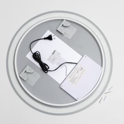 Brilagi - LED RGBW дзеркало для ванної кімнати з підігрівом AVA PRO LED/18W/230V діам. 60 см IP44 CRI 90 з регульованою яскравістю + CCT