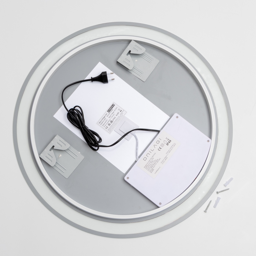 Brilagi - LED RGBW дзеркало для ванної кімнати з підігрівом AVA PRO LED/18W/230V діам. 60 см IP44 CRI 90 з регульованою яскравістю + CCT