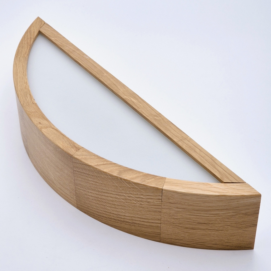 Брілагі - ЛЕД РГБВ димований настінний світильник КАРВАЛХО 1хЕ27/15Вт/230В 2700-6500К Вай-Фай дуб