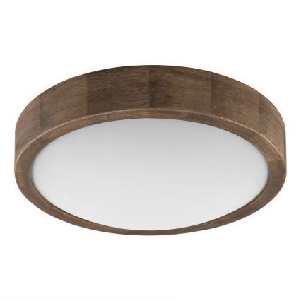 Brilagi - LED RGBW затемнюваний стельовий світильник CARVALHO SLIM 1xE27/15W/230V 2700-6500K Wi-Fi, дуб, діаметр 27 см