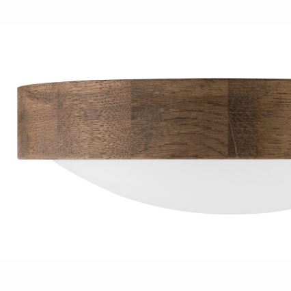 Brilagi - LED RGBW затемнюваний стельовий світильник CARVALHO SLIM 1xE27/15W/230V 2700-6500K Wi-Fi, дуб, діаметр 27 см