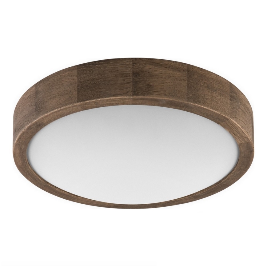 Brilagi - LED RGBW затемнюваний стельовий світильник CARVALHO SLIM 1xE27/9W/230V 2700-6500K Wi-Fi, дуб, діаметр 27 см