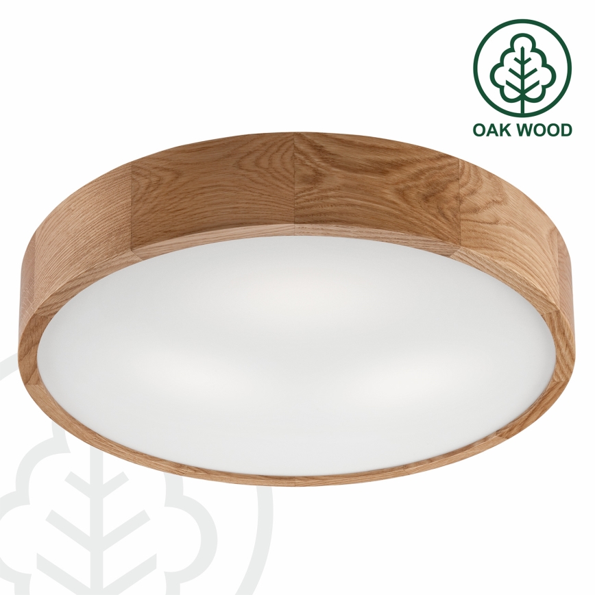 BRILAGI - LED RGBW димований стельовий світильник CARVALHO 3xE27/12W/230V 2700-6500K дуб діам. 47,5 см