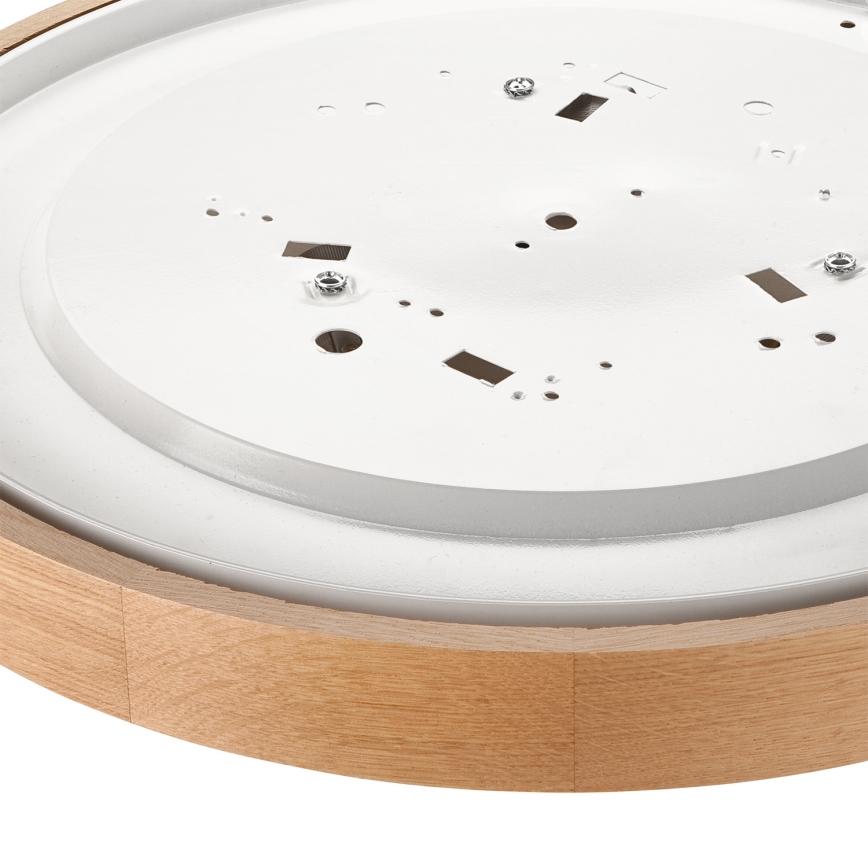 Брілагі - LED RGBW димований стельовий світильник CARVALHO SLIM 3xE27/15W/230V 2700-6500K Wi-Fi дуб діам. 47 см