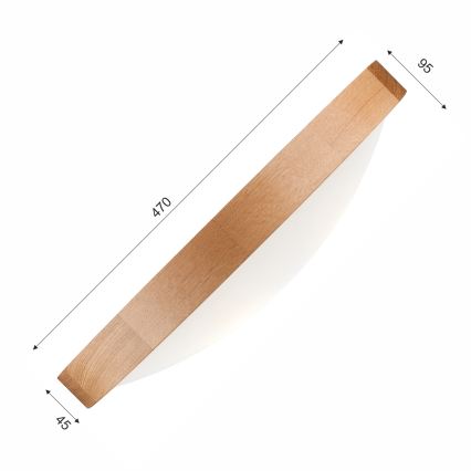 Брілагі - LED RGBW димований стельовий світильник CARVALHO SLIM 3xE27/15W/230V 2700-6500K Wi-Fi дуб діам. 47 см