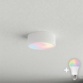 Brilagi - LED RGBW димований стельовий світильник CLARE 1xE27/9W/230V 2700-6500K діам. 20 см Wi-Fi білий