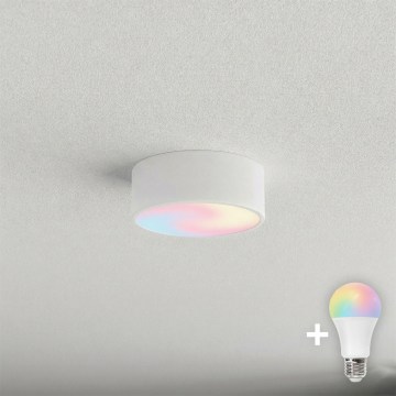 Brilagi - LED RGBW димований стельовий світильник CLARE 1xE27/9W/230V 2700-6500K діам. 20 см Wi-Fi білий