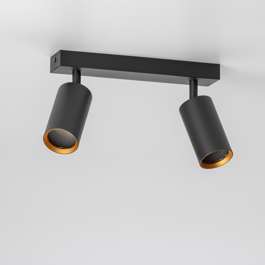 Brilagi - LED RGBW точковий світильник SELE 2xGU10/4,8W/230V 3000K чорний/золотий з регульованою яскравістю + пульт дистанційного керування