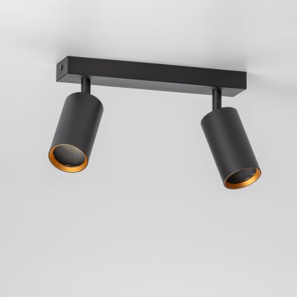Brilagi - LED RGBW точковий світильник SELE 2xGU10/6W/230V 3000K чорний/золотий з регульованою яскравістю + пульт дистанційного керування